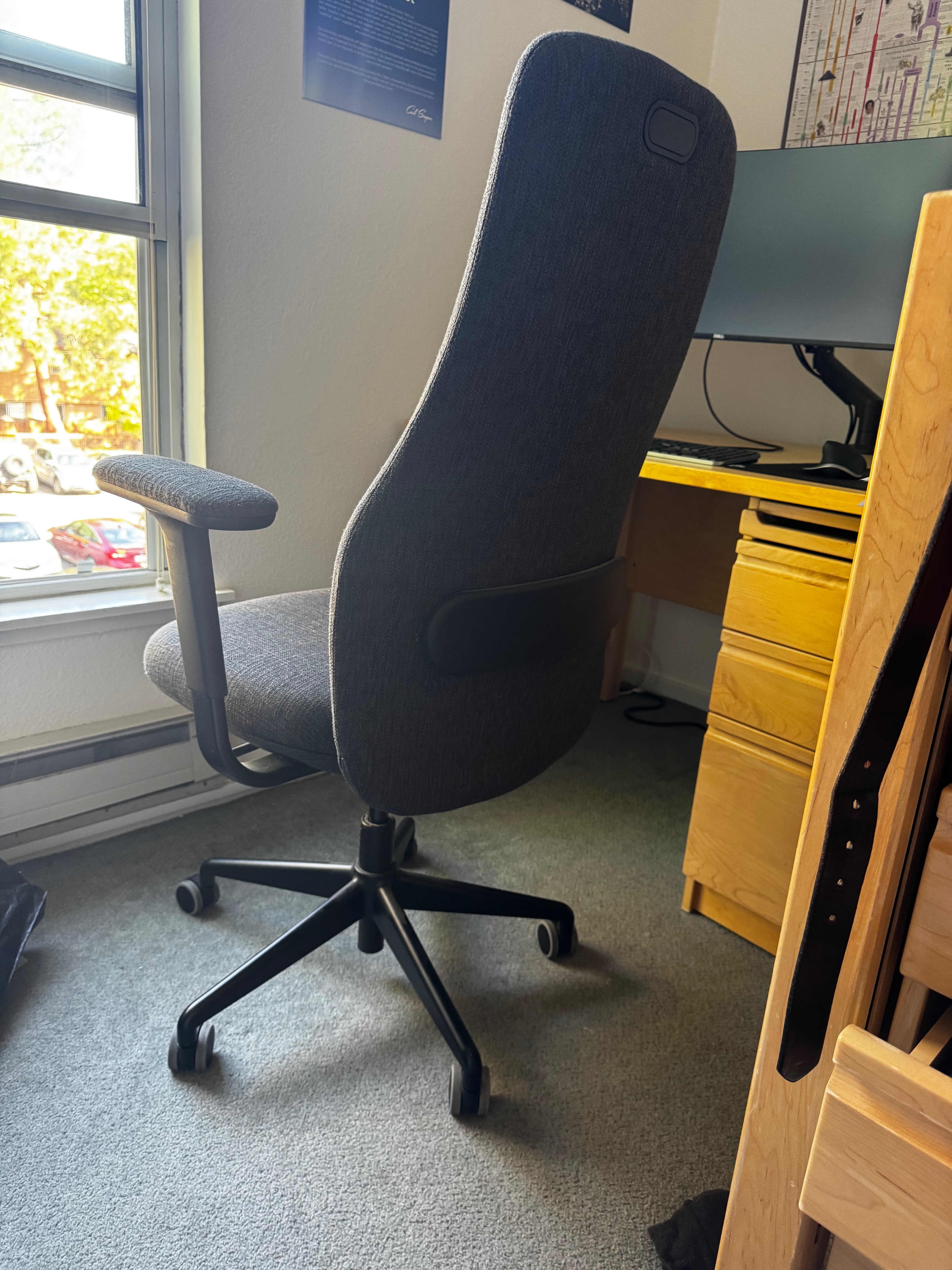 IKEA GRÖNFJÄLL Office Chair with Armrests — Gray/Black